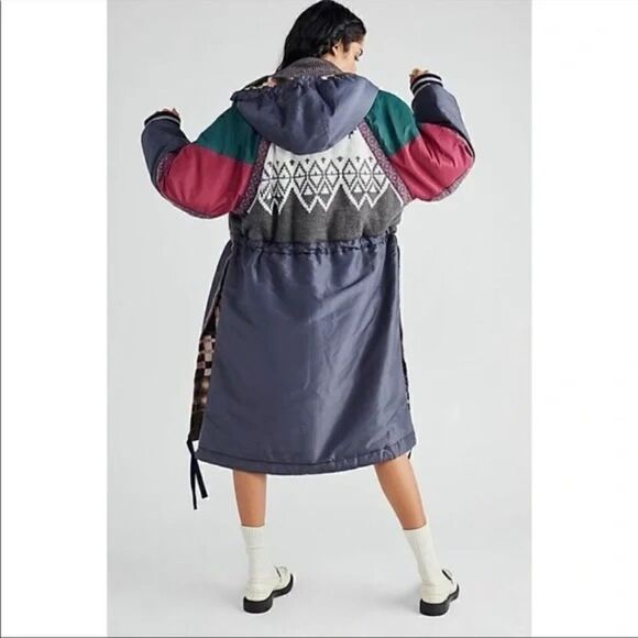 FREE PEOPLE SIENNA REVERSIBLE PARKA JACKET RARE NEW - Picture 4 of 12